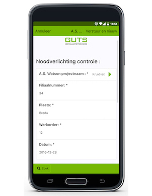Screenshot Digitale Formulieren App MoreApp Acto GUTS