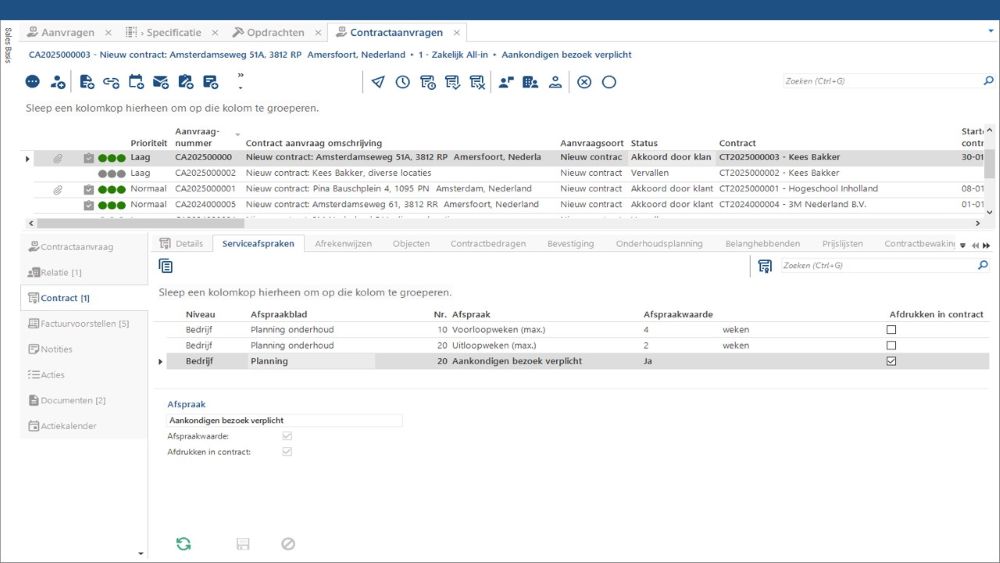 ActoBusiness Servicecontracten