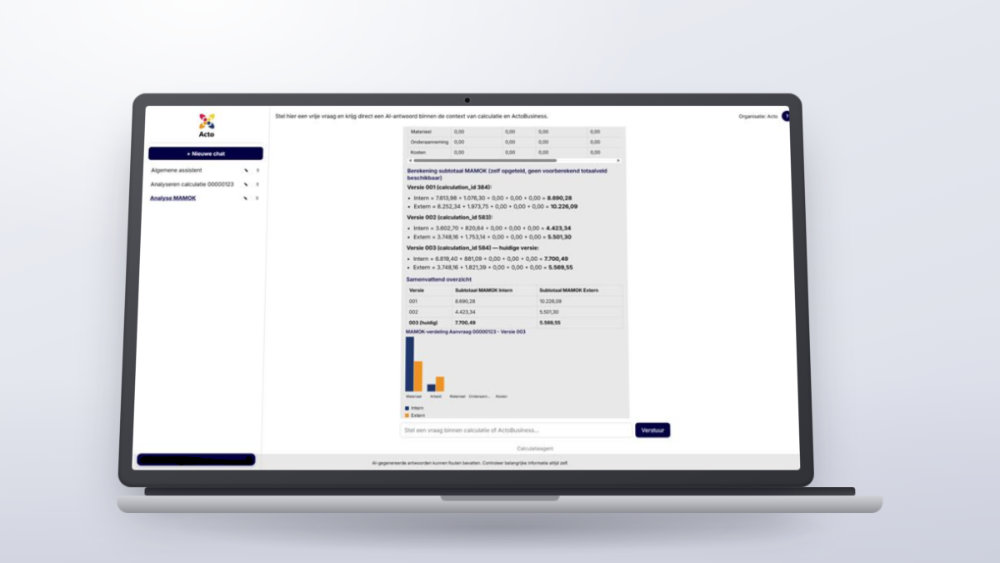 ActoBusiness Calculatie AI-agent